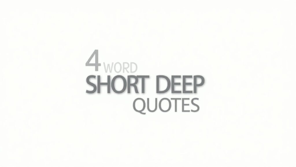 50+ 4 Word Short Deep Quotes