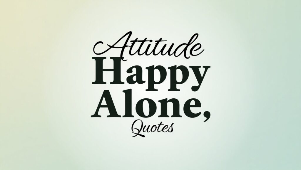 50+ Confident Attitude Happy Alone Quotes