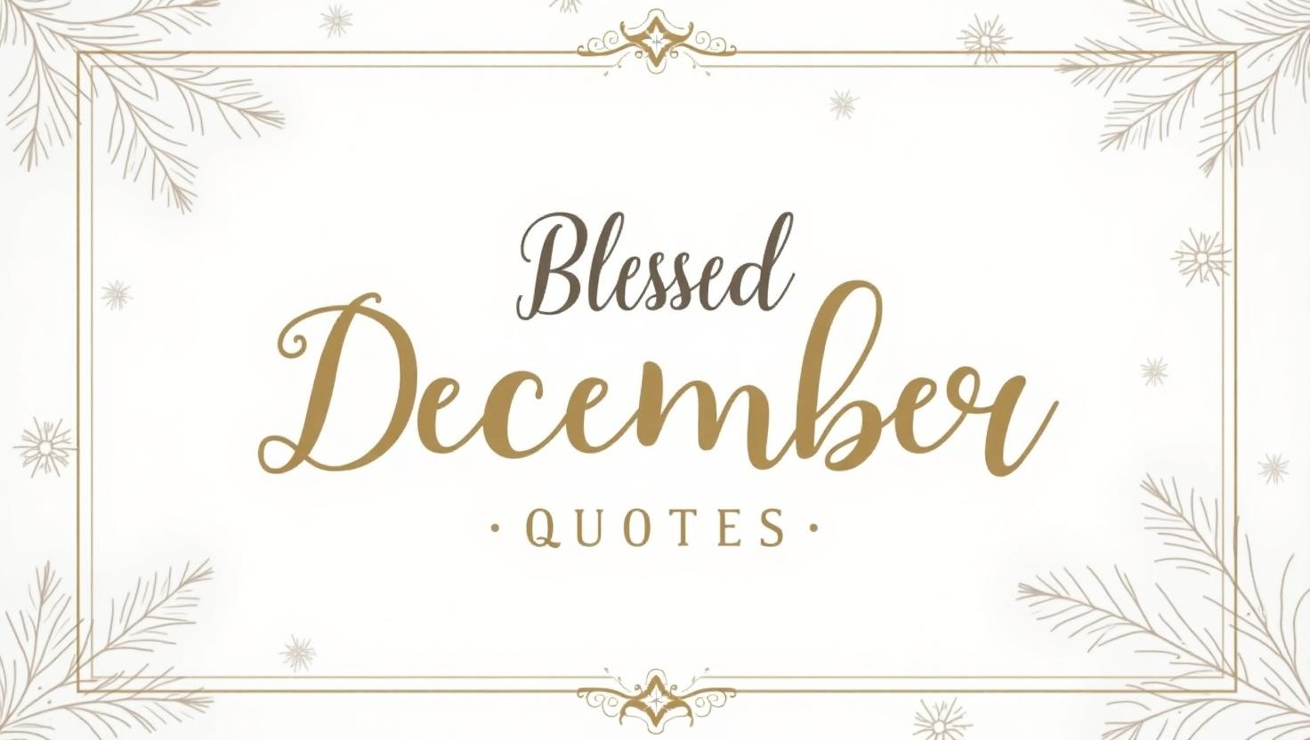 90+ Blessed December Quotes