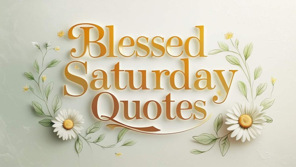 70+ Blessed Saturday Quotes