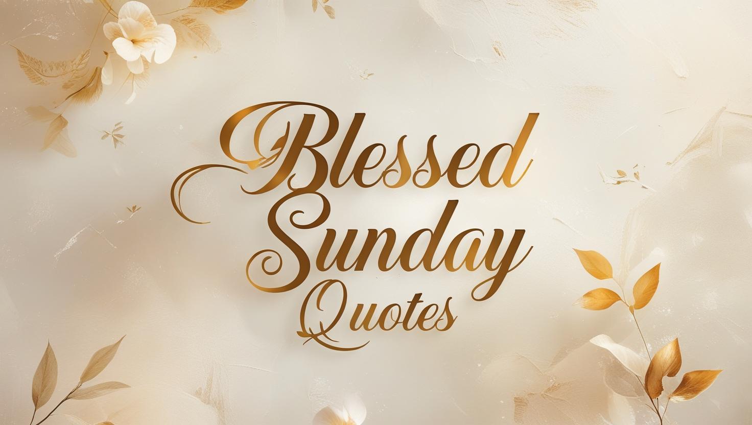 40+ Blessed Sunday Quotes
