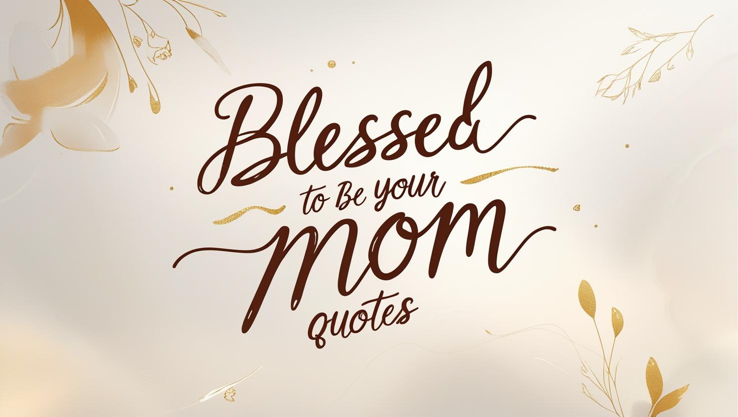 30+ Blessed To Be Your Mom Quotes