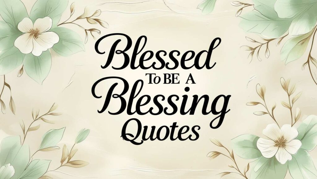 30+ Blessed To Be A Blessing Quotes