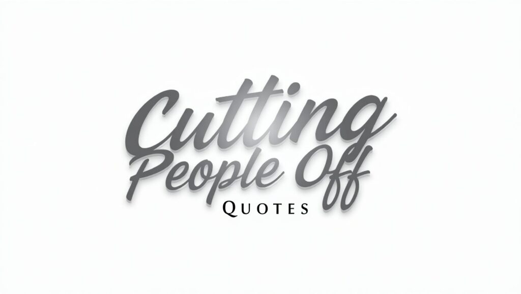 40+ Cutting People Off Quotes
