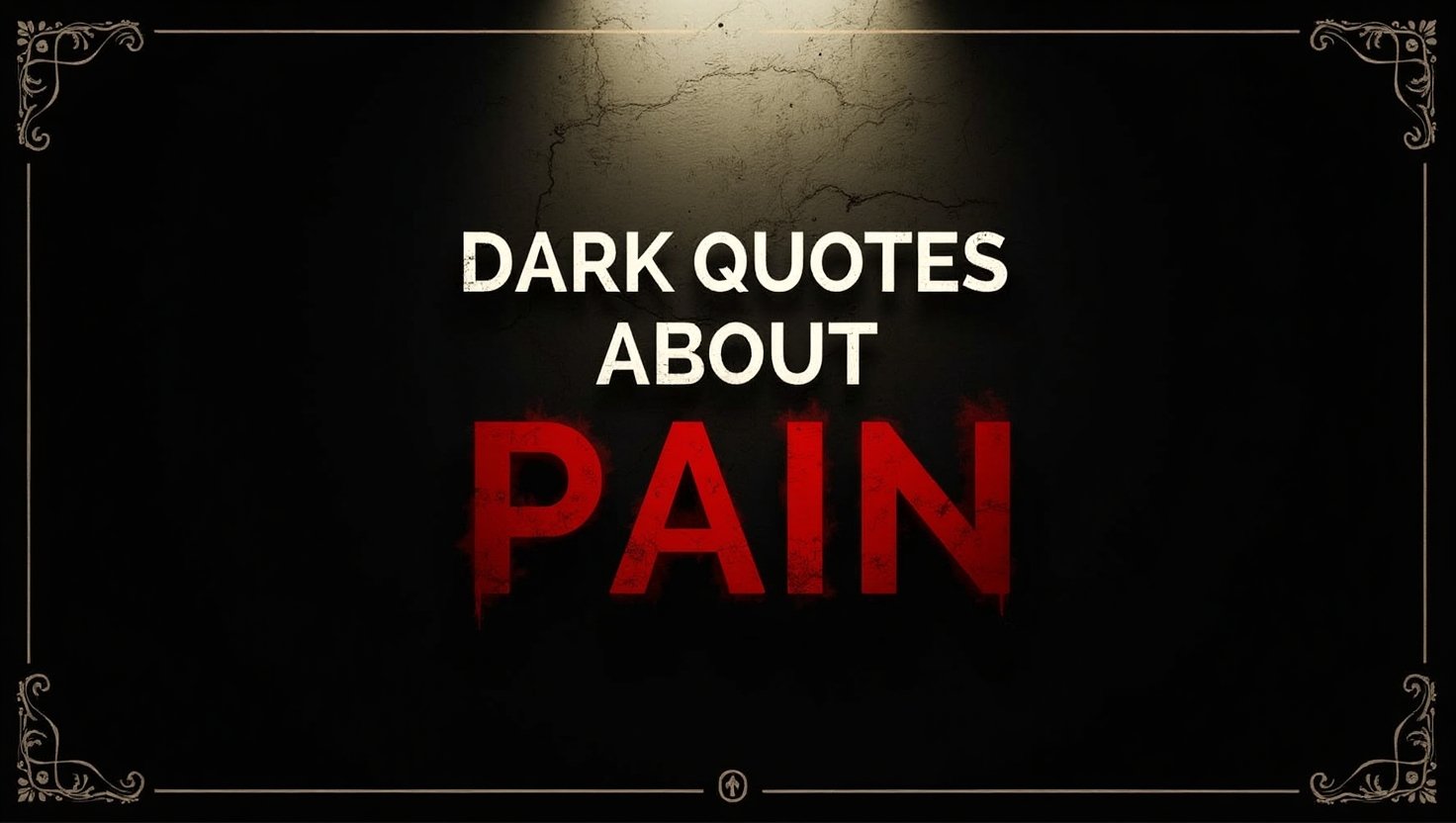 90+ Thought-Provoking Dark Quotes About Pain