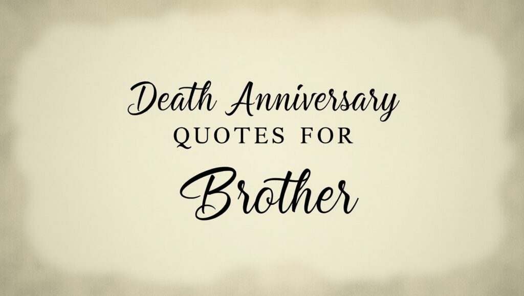 50+ Emotional Death Anniversary Quotes for Brother