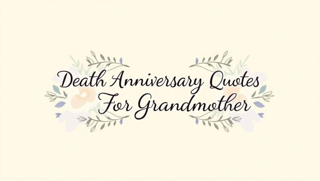 30+ Heartfelt Death Anniversary Quotes for Grandmother
