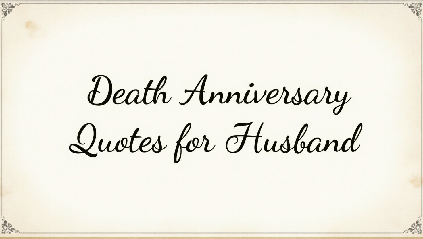 70+ Loving Death Anniversary Quotes for Husband