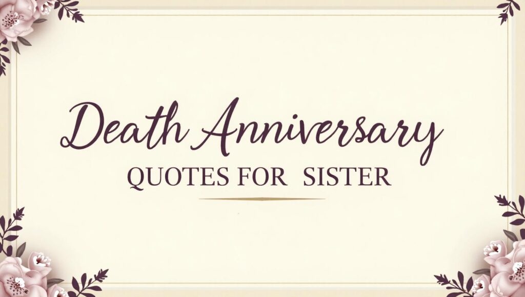 90+ Tearful Death Anniversary Quotes for Sister