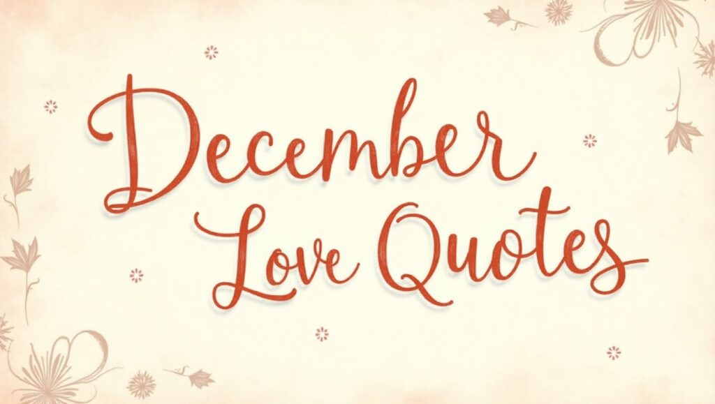30+ Romantic December Love Quotes