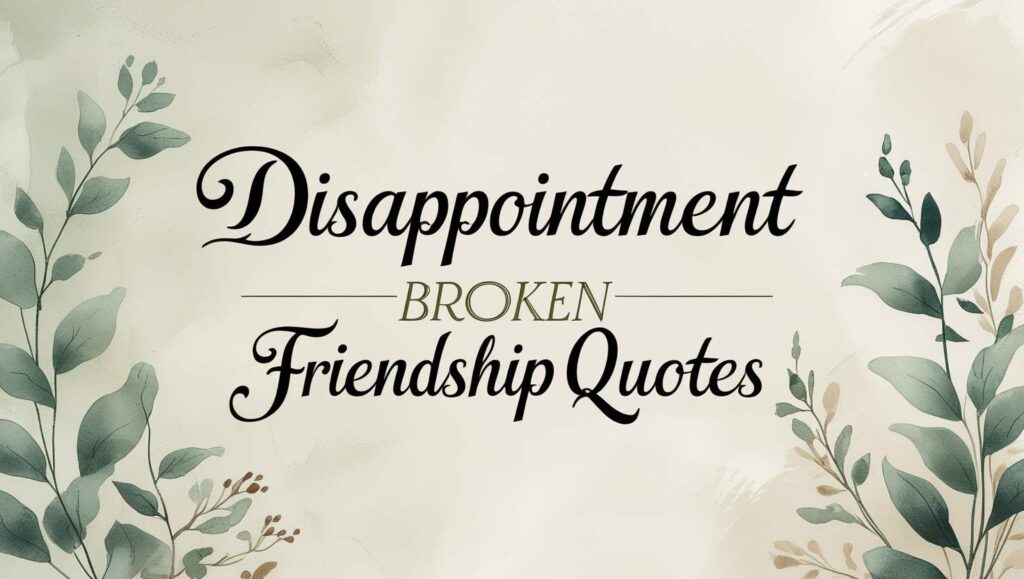 70+ Disappointment Broken Friendship Quotes