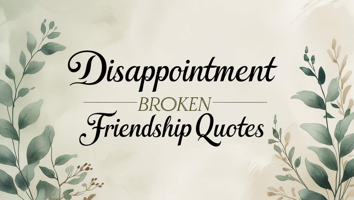 70+ Disappointment Broken Friendship Quotes