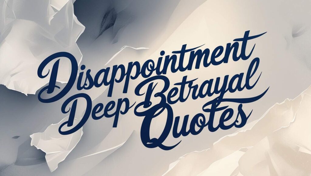 70+ Disappointment Deep Betrayal Quotes