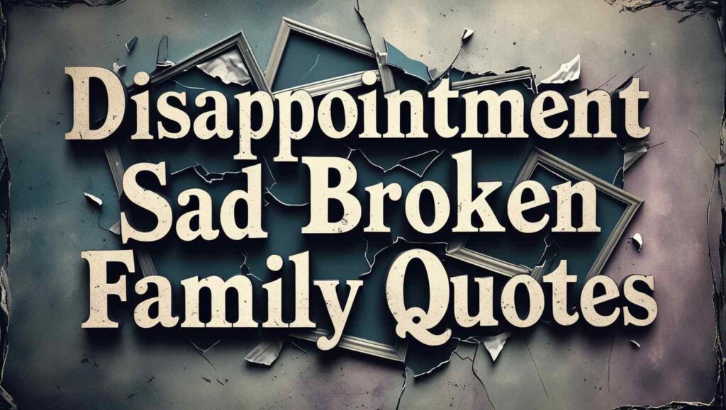 40+ Disappointment Sad Broken Family Quotes