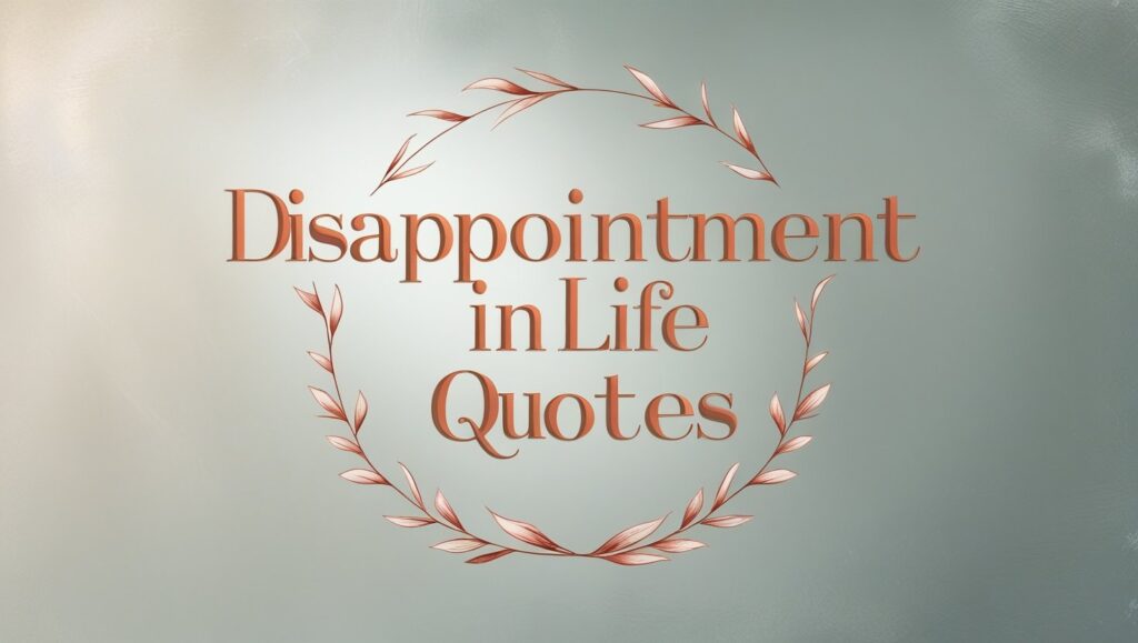 100+ Disappointment in Life Quotes