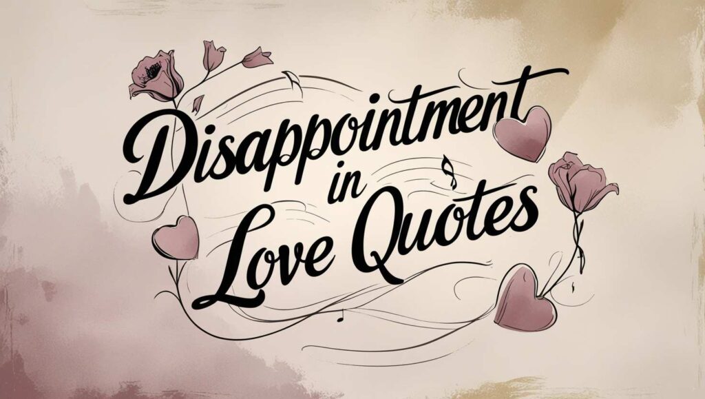 80+ Disappointment in Love Quotes