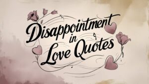 80+ Disappointment in Love Quotes