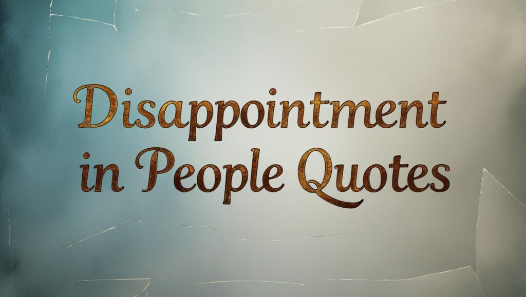 90+ Disappointment in People Quotes