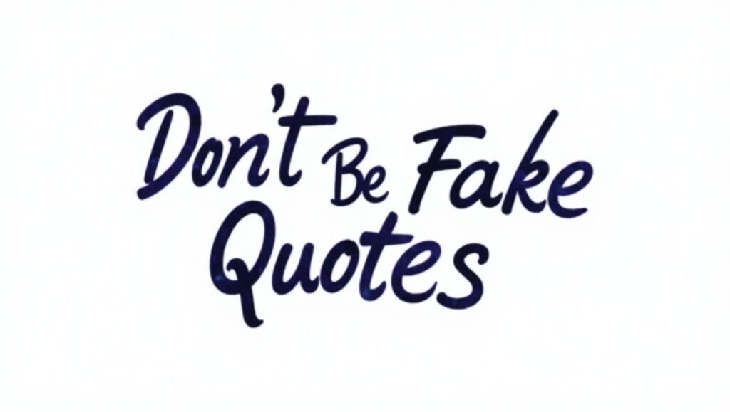 50+ Don’t Be Fake Quotes