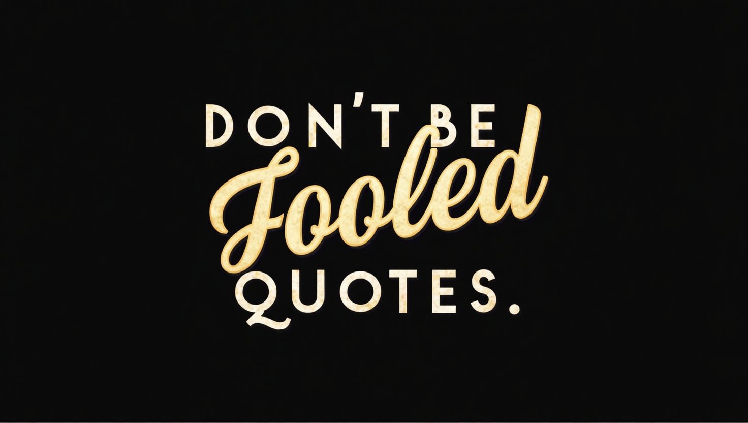 40+ Sharp Don’t Be Fooled Quotes