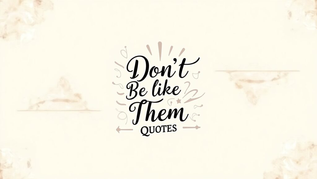 90+ Don’t Be Like Them Quotes
