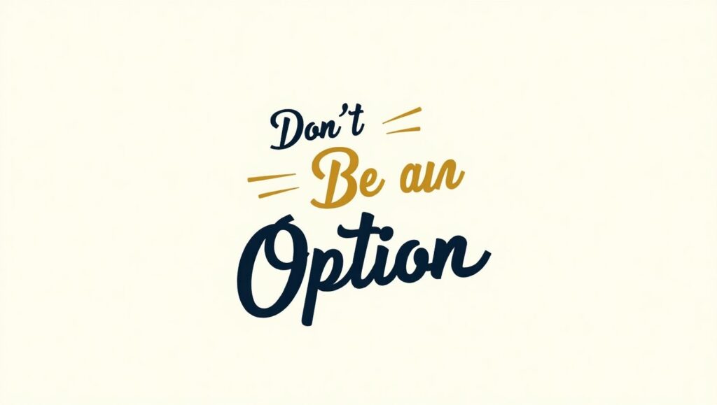 50+ Empowering Don’t Be an Option Quotes