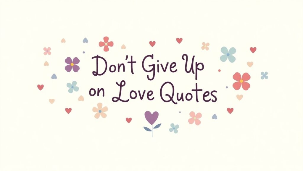 50+ Don’t Give Up on Love Quotes