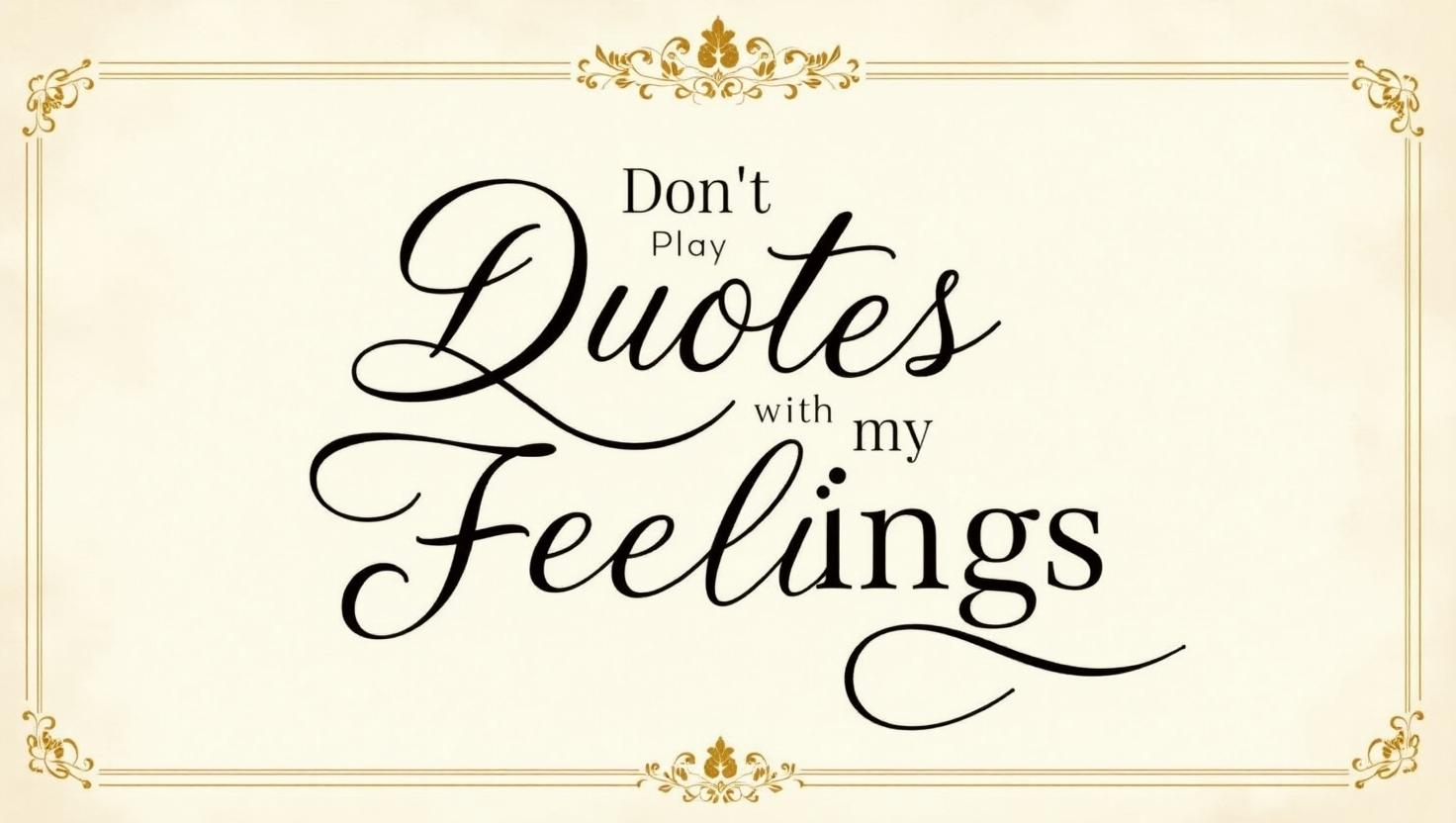 80+ Don’t Play With My Feelings Quotes