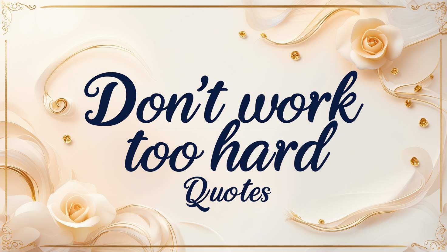 40+ Don’t Work Too Hard Quotes