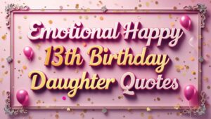 50+ Emotional Happy 13th Birthday Daughter Quotes