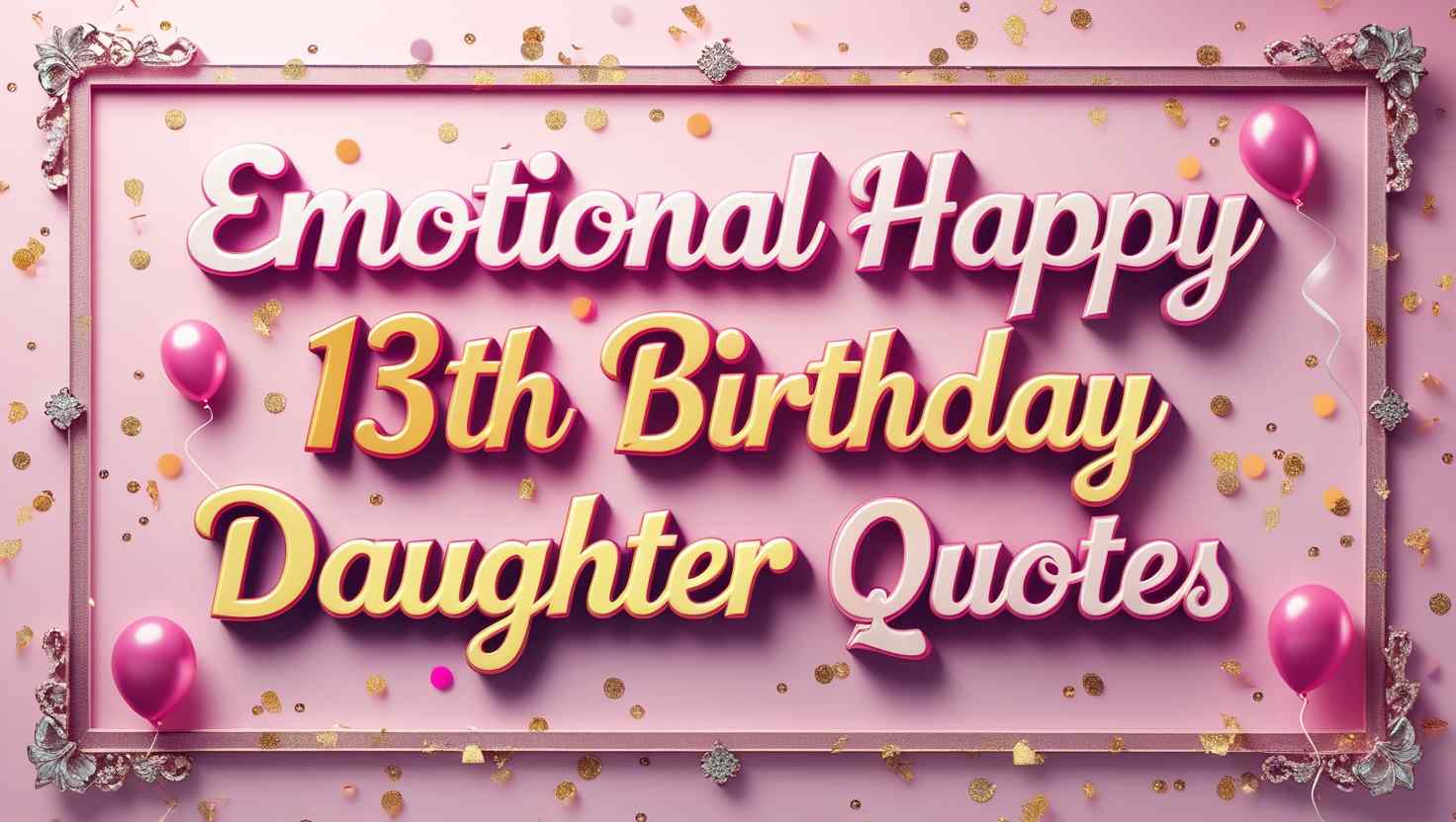 50+ Emotional Happy 13th Birthday Daughter Quotes