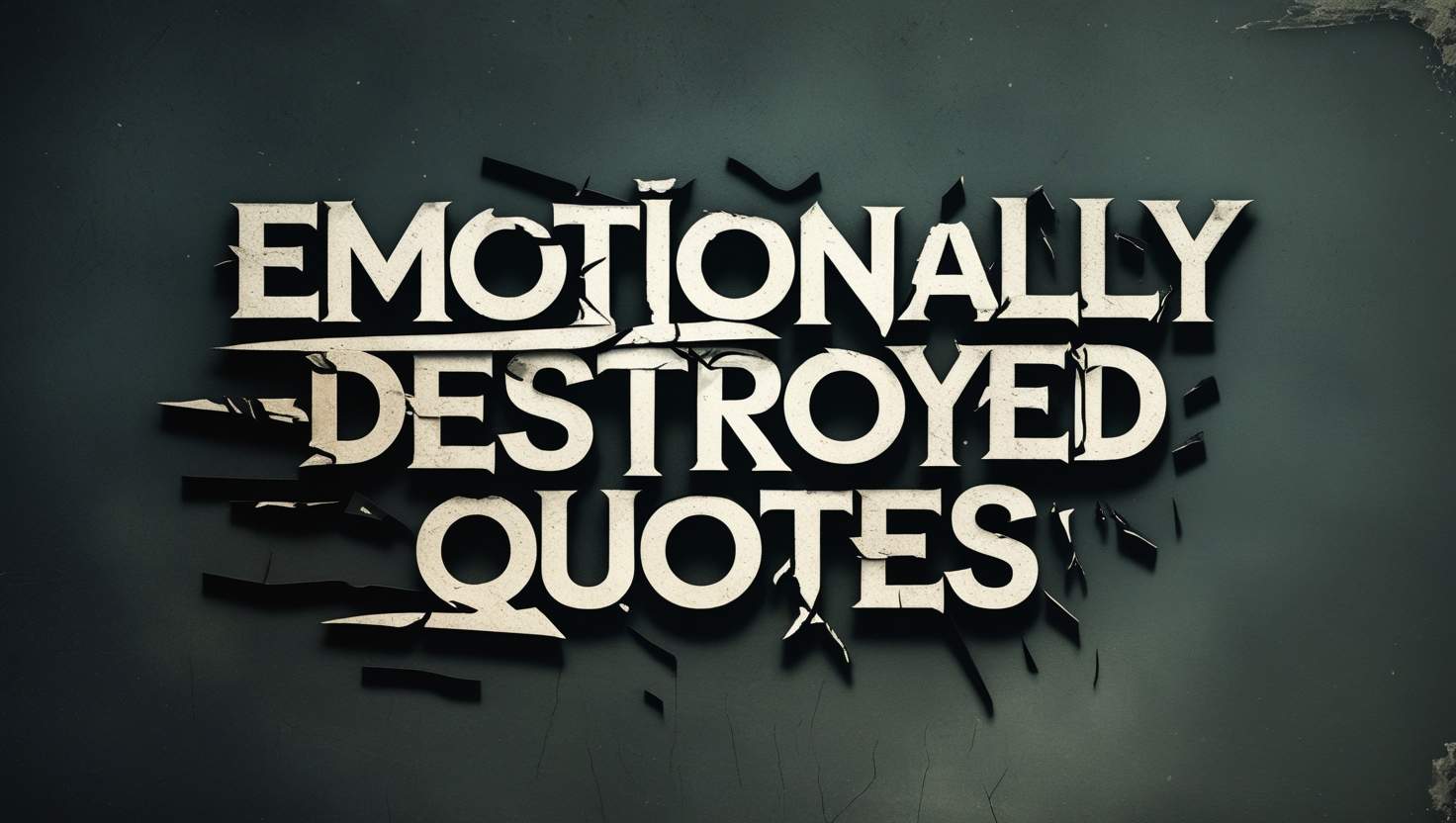 40+ Emotionally Destroyed Quotes