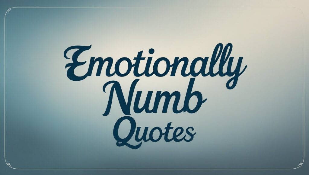 40+ Emotionally Numb Quotes