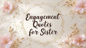 90+ Engagement Quotes For Sister