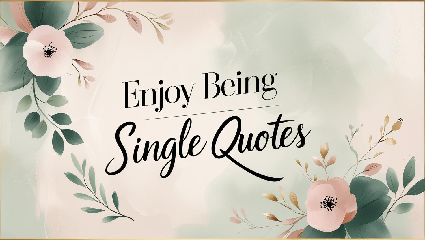 30+ Enjoy Being Single Quotes