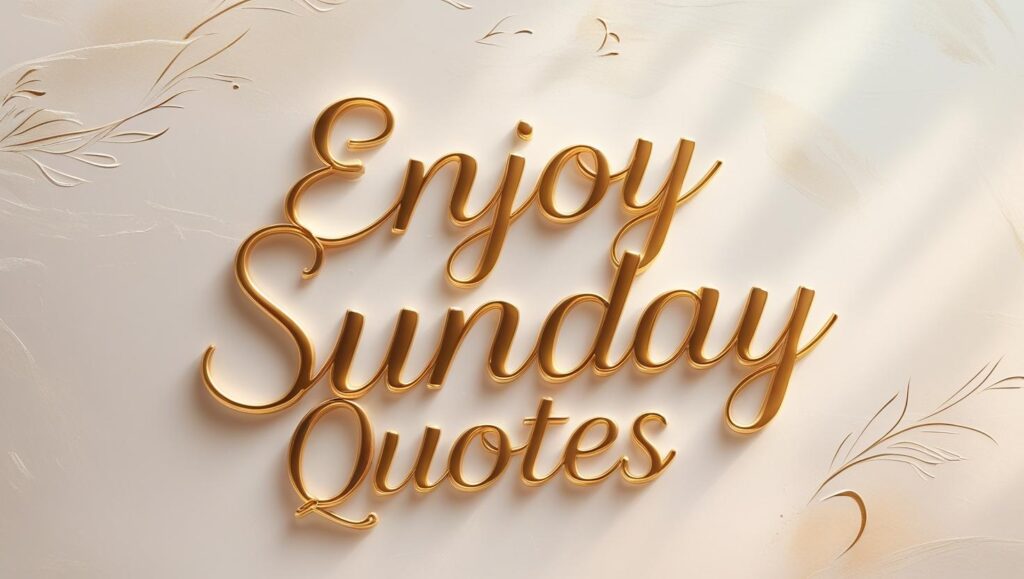 100+ Enjoy Sunday Quotes