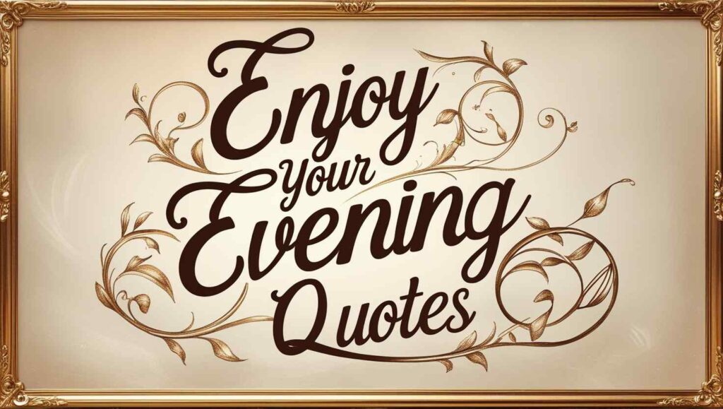 80+ Enjoy Your Evening Quotes