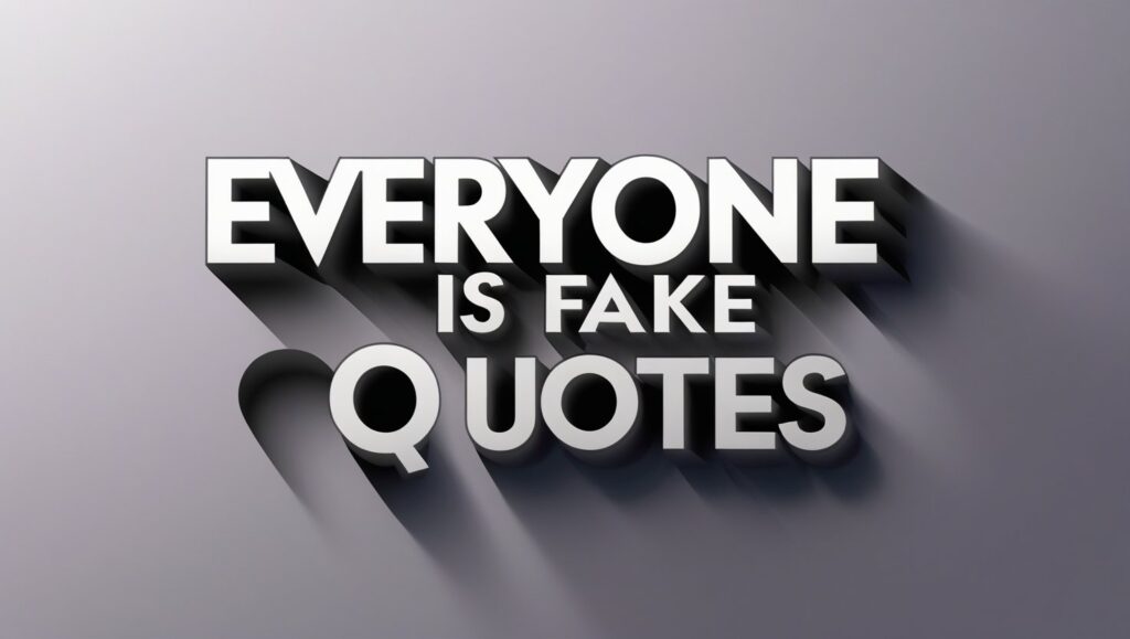 30+ Everyone Is Fake Quotes