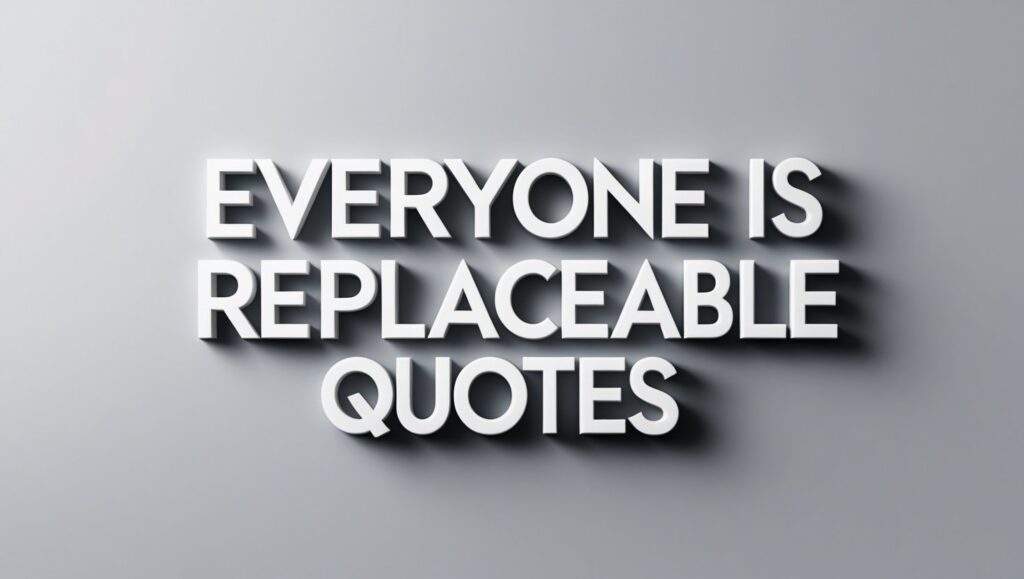 70+ Everyone Is Replaceable Quotes