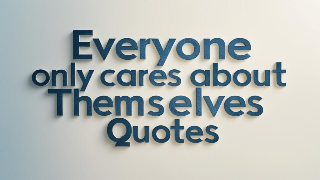 100+ Everyone Only Cares About Themselves Quotes
