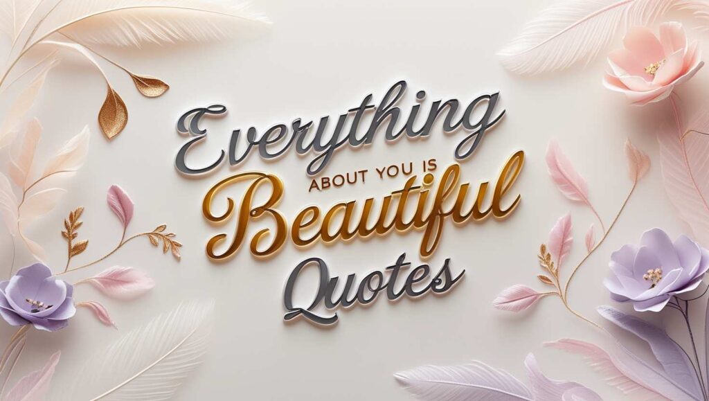 90+ Everything About You Is Beautiful Quotes