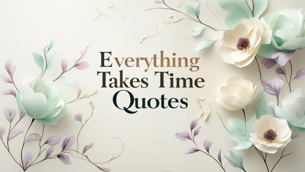 40+ Everything Takes Time Quotes