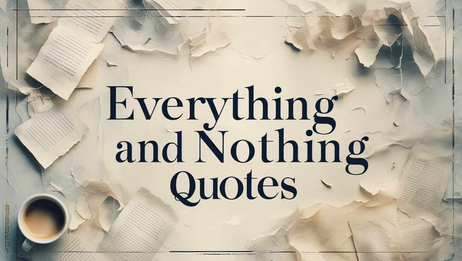 70+ Everything And Nothing Quotes