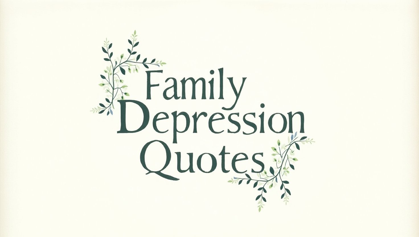 50+ Honest Family Depression Quotes