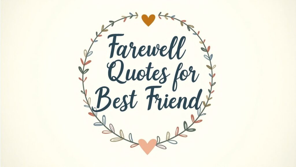 60+ Sentimental Farewell Quotes for Best Friend