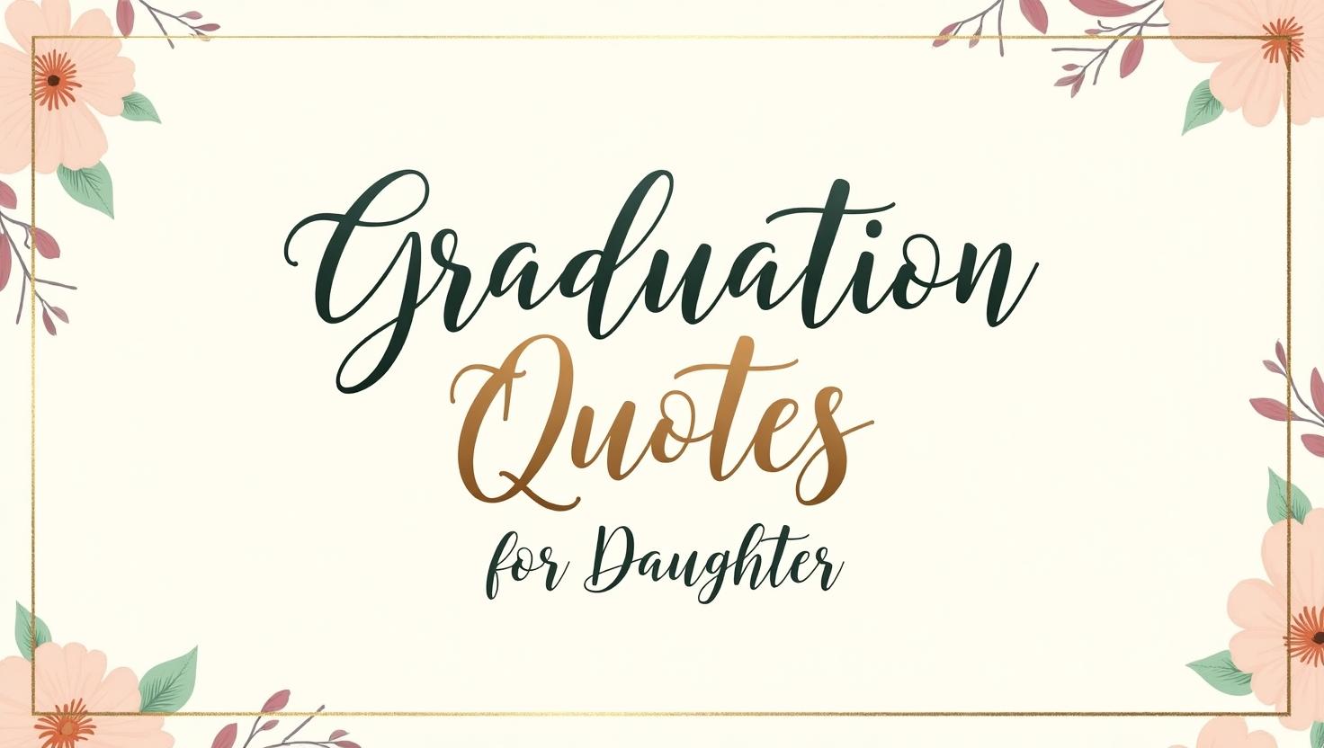 70+ Celebratory Graduation Quotes for Daughter