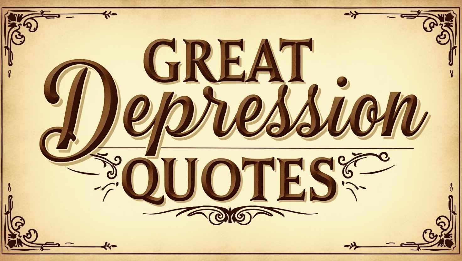 60+ Historical Great Depression Quotes