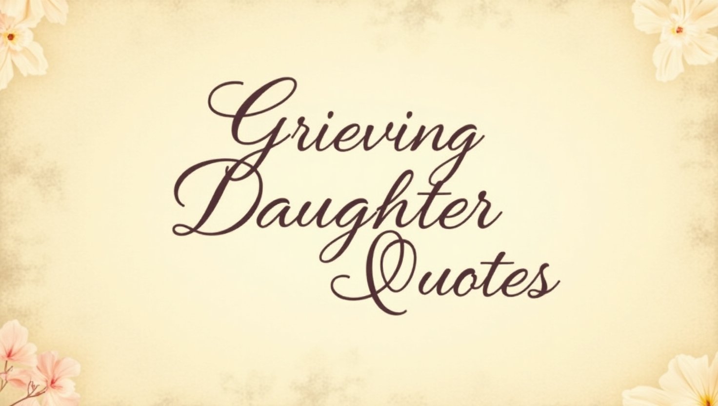 50+ Sorrowful Grieving Daughter Quotes