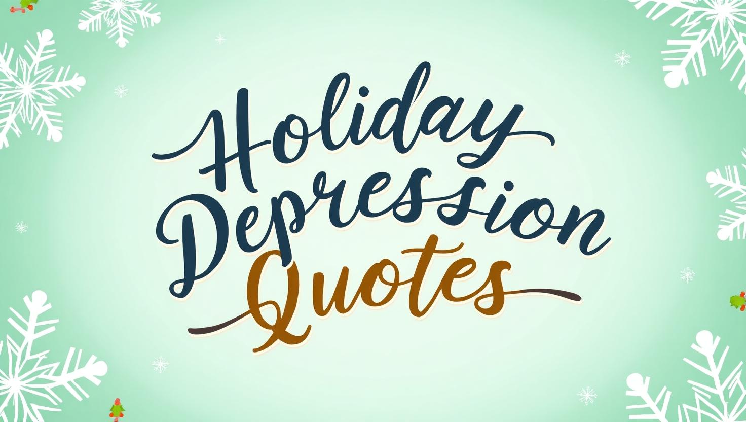 30+ Thoughtful Holiday Depression Quotes