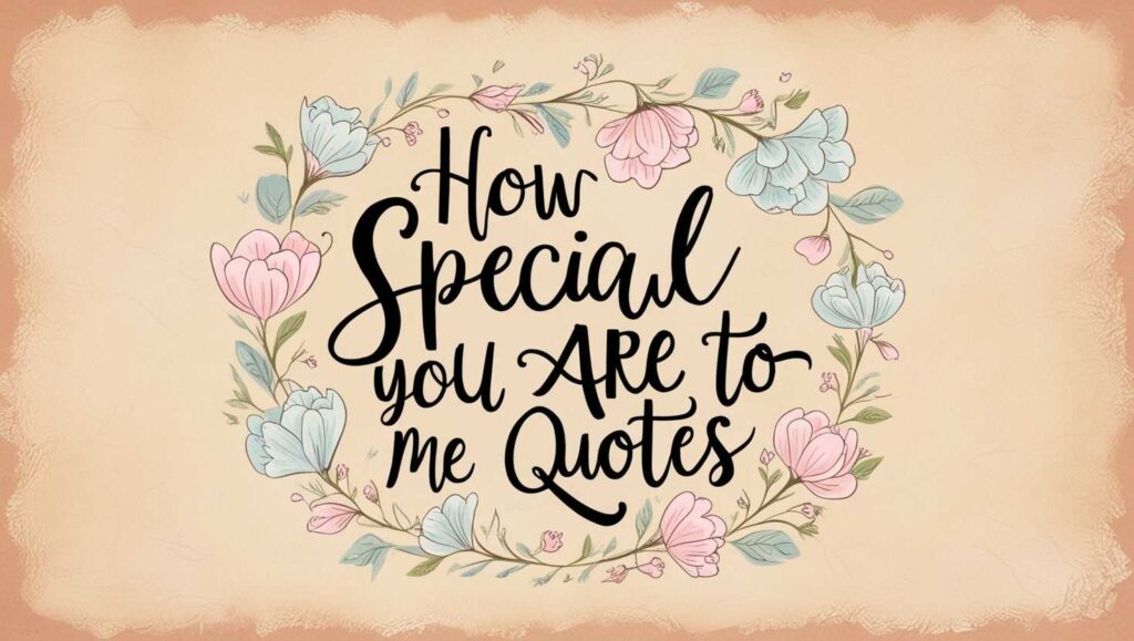 60+ How Special You Are To Me Quotes for Loved Ones